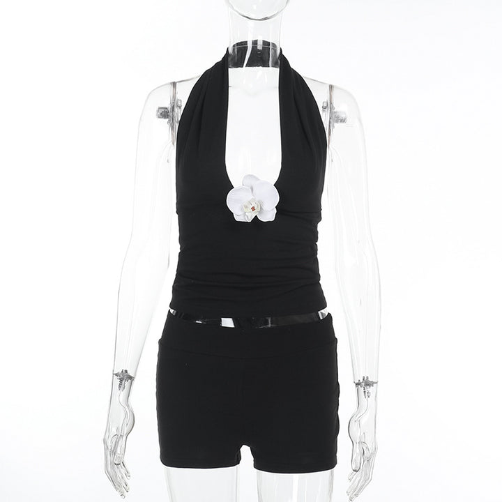 Damen stylischer Halter-Badeanzug mit raffiniertem V-Ausschnitt Echo Archiv