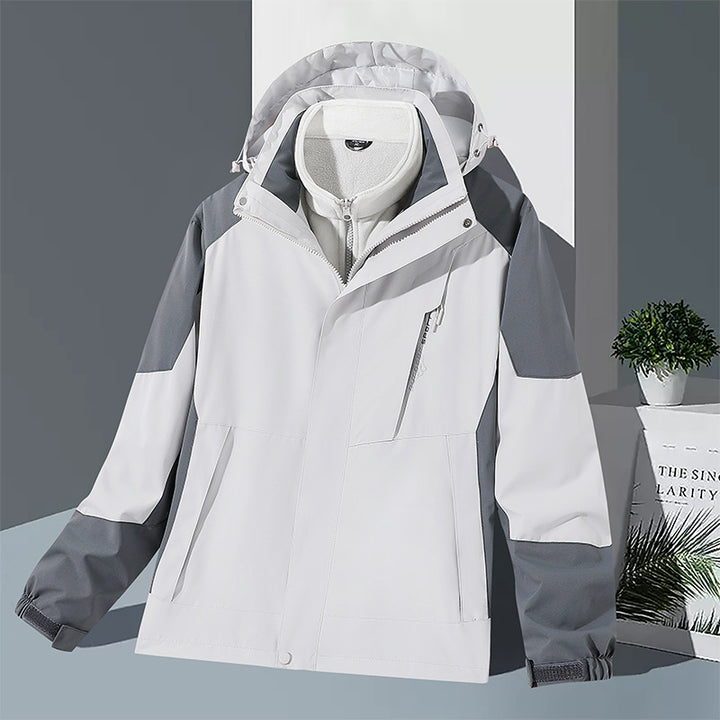 Männliche winddichte Softshelljacke mit integriertem Mikrofaserschicht und verstellbarer Kapuze – Taviero