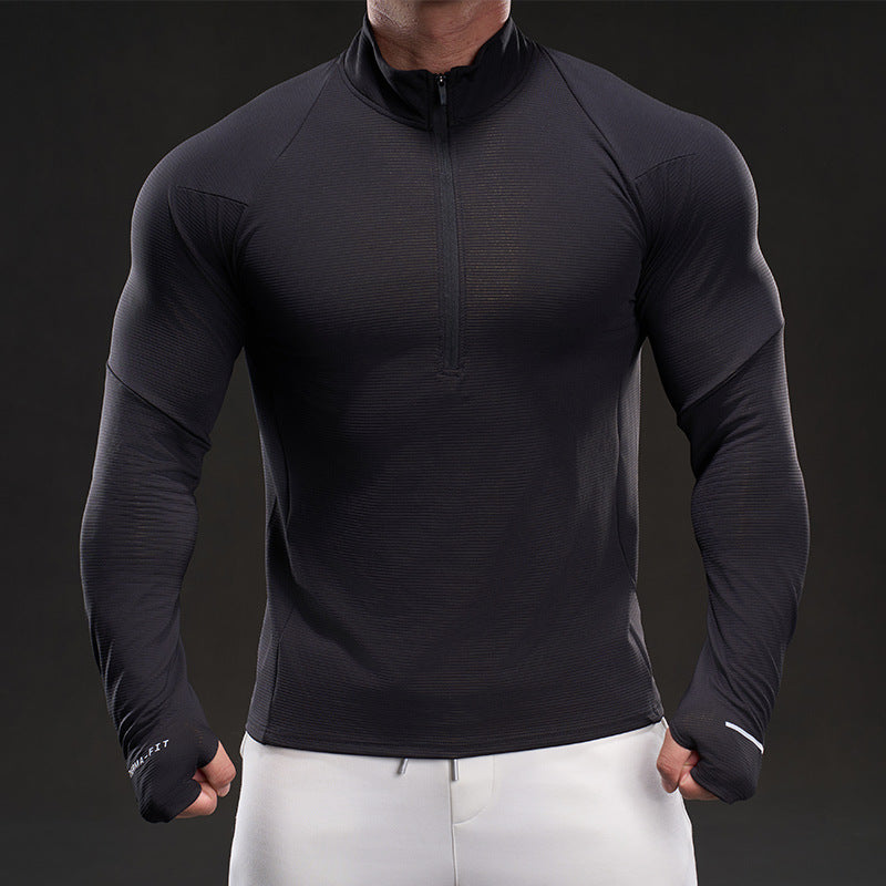 Herren Funktions-Langarmshirt mit Stehkragen Echoarchiv