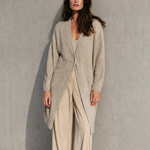 Damen Eleganter Longcardigan aus weichem Strick Echo Archiv