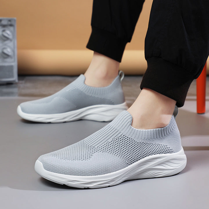 Unisex nan elastischer Strick-Schlupfschuh mit ergonomischer Dämpfungssohle und Fersenlasche Echo Archiv