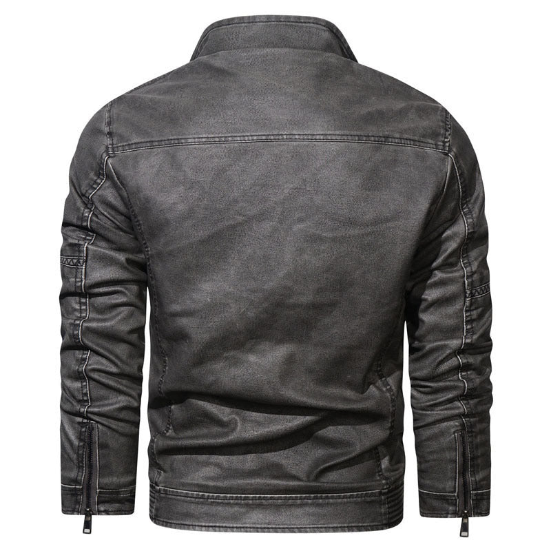 Herren Denim‑Optik Blouson mit ergonomischen Biesen und Stehkragen – Taviero