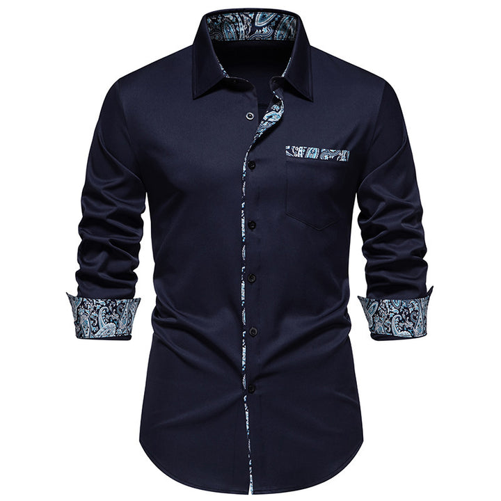 Herren Langarmhemd mit modernem Paisleydesign Echoarchiv