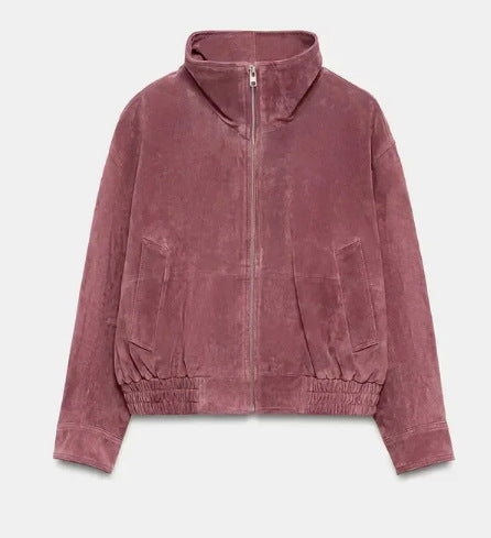 Damen Kurz geschnittener Boxy‑Blouson mit hohem Stehkragen und überschnittenen Ärmeln Echo Archiv