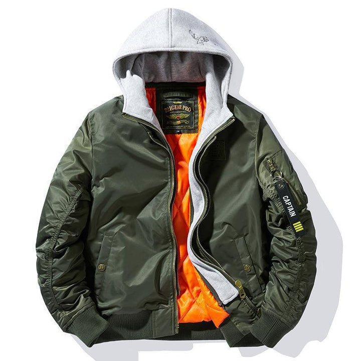 Herren Bomberjacke mit abnehmbarer Kapuzen-Innenseele und gesteppter Thermofütterung Echo Archiv