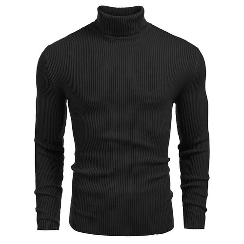 Herren Stehkragenpullover aus feiner Rippstruktur Echoarchiv