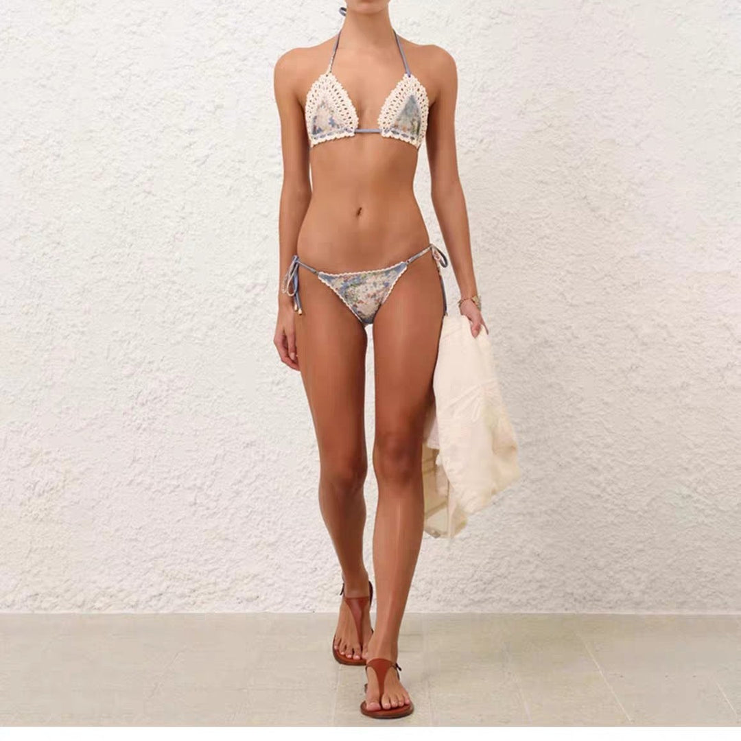 Damen Triangel-Bikini mit Häkel-Details Echo Archiv