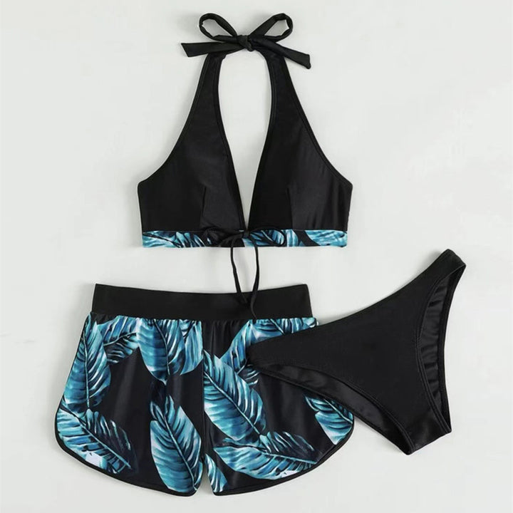 Damen Bikini-Top mit abnehmbaren Trägern und modischen Shorts Echo Archiv