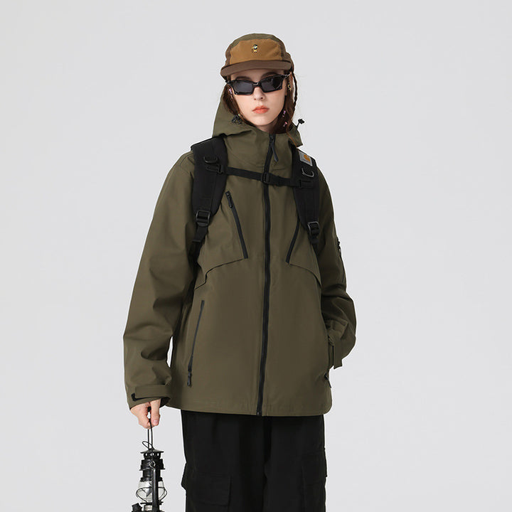 Herren Technische Softshelljacke mit Kapuze, wasserabweisender Membran und multiplen Reißverschlusstaschen Echo Archiv