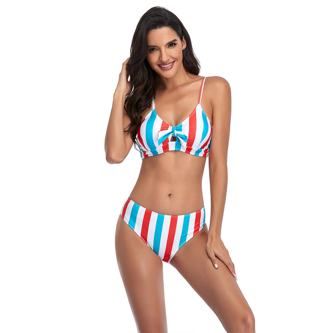 Damen Triangel-Bikini-Set mit verspieltem Knotendesign Echo Archiv