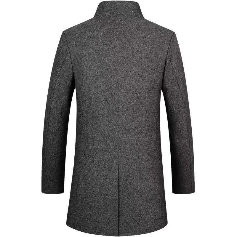 Herren eleganter Wollmantel mit modernem Schnitt und klassischen Details Echoarchiv