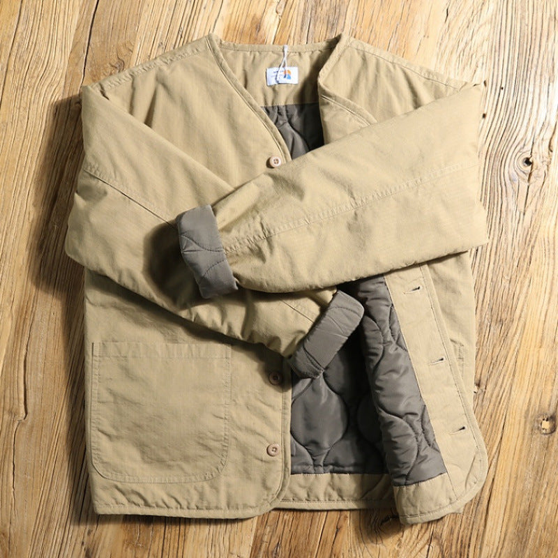 Herren gesteppte Freizeitjacke mit praktischem Kragen und innovativen Innenfutter Echoarchiv