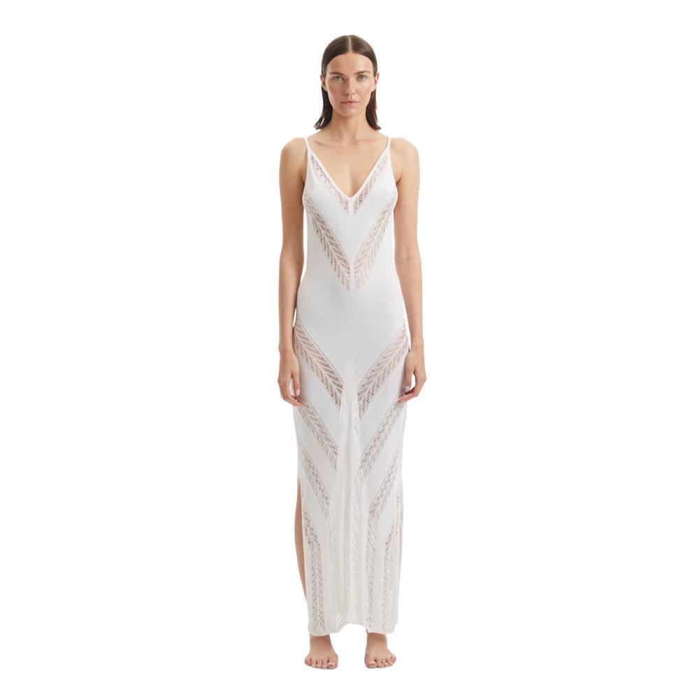 Damen elegantes Strandkleid mit raffinierten Häkelpartien Echo Archiv