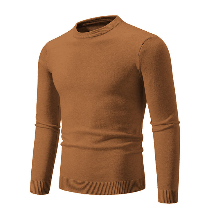 Herren klassischer Rundhals-Pullover aus weichem Strick Echoarchiv
