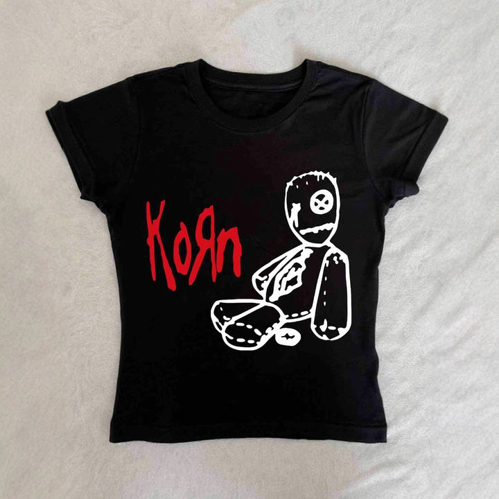 Damen T-Shirt mit kreativem Grafikdesign und lässigem Schnitt Echo Archiv