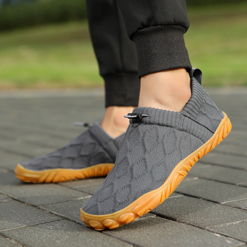 Unisex nan Hybrid-Slipper für Indoor und Outdoor mit elastischem Strickschaft, Zugstopper und profilierter Gummisohle Echo Archiv