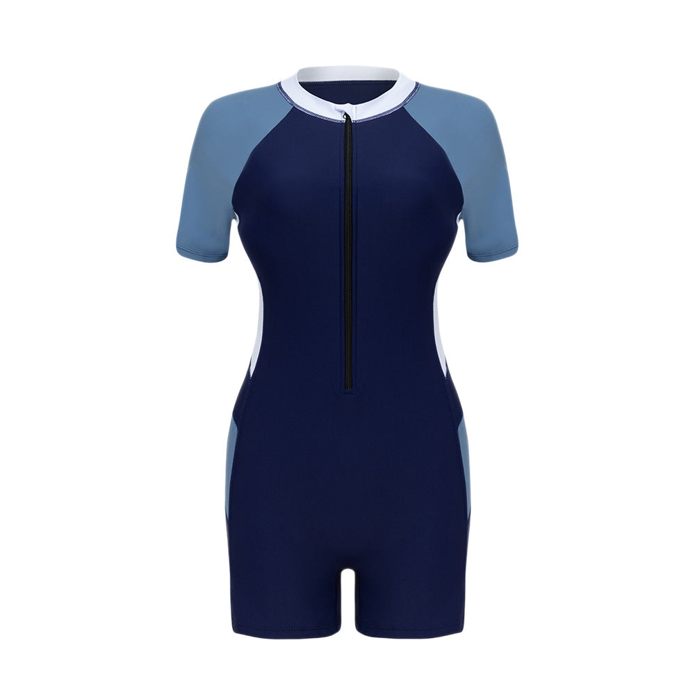 Damen Sportlicher Kurzarm-Neoprenanzug mit Reißverschluss Echo Archiv