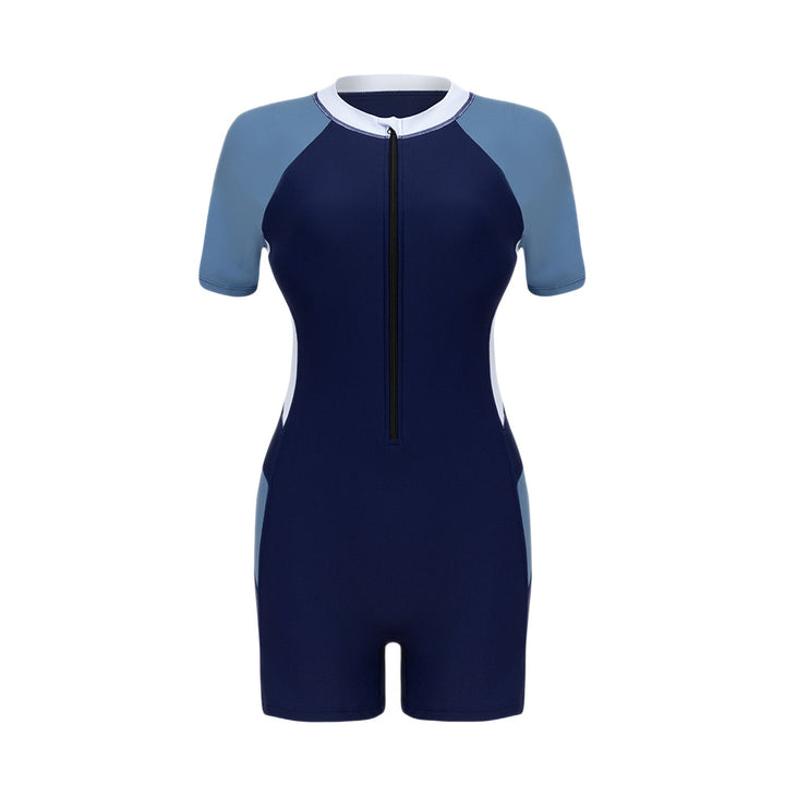 Damen Sportlicher Kurzarm-Neoprenanzug mit Reißverschluss Echo Archiv