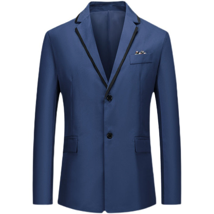 Herren eleganter smoking blazer mit kontrastierenden Details und praktischen Taschen Echoarchiv