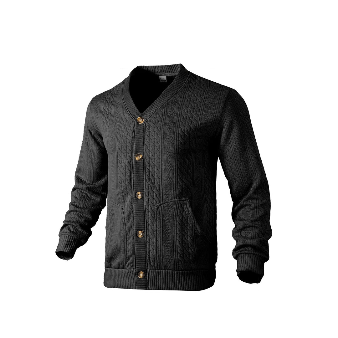Herren Strickjacke mit kreativem Zopfmuster Echoarchiv