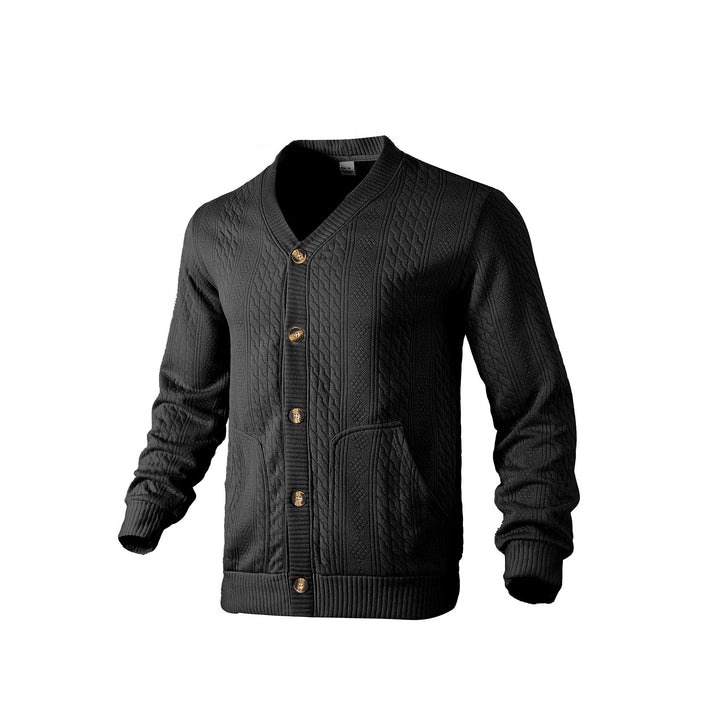 Herren Strickjacke mit kreativem Zopfmuster Echoarchiv