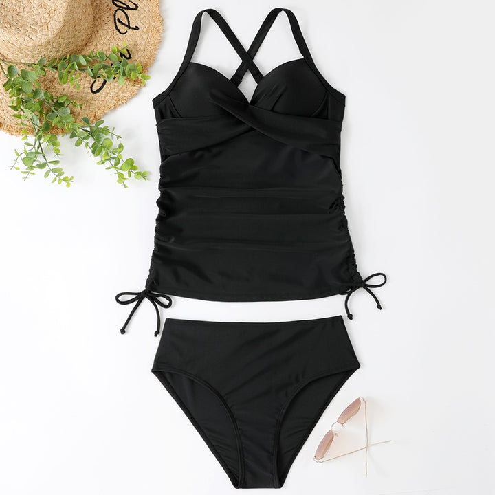 Damen Tankini-Set mit elegantem Wickeldesign und raffinierter Rüsche Echo Archiv