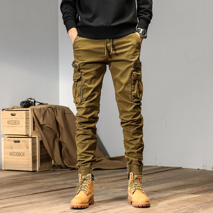 Herren Schmale Utility-Cargojogger aus Ripstop mit Elastikbund, Kordelzug und Mehrfachtaschen Echo Archiv