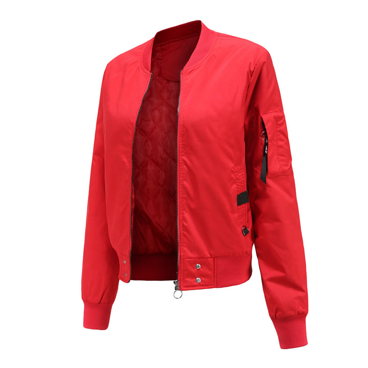 Damen nan leichte Bomberjacke mit Ringreißverschluss, Ärmel-Tasche und taillierter Silhouette Echo Archiv