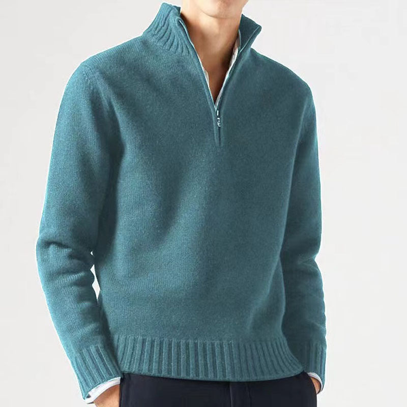 Herren Pullover mit hohem Kragen und modernem Reißverschluss Echoarchiv