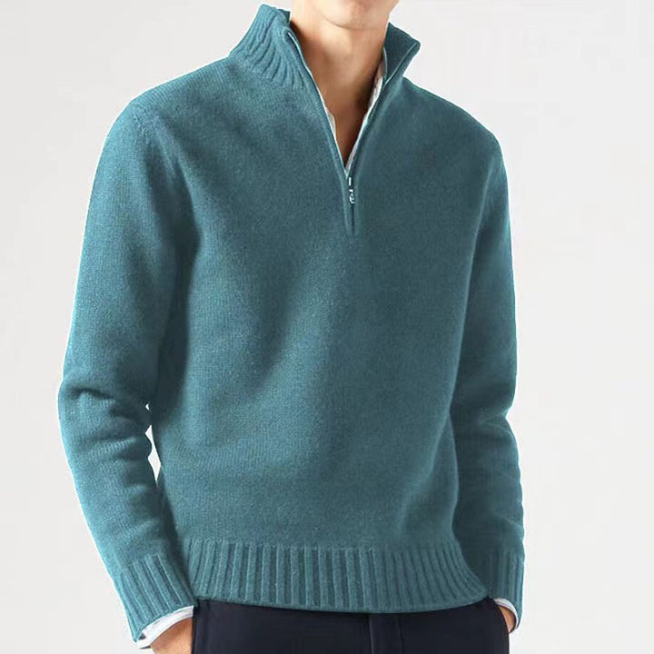 Herren Pullover mit hohem Kragen und modernem Reißverschluss Echoarchiv