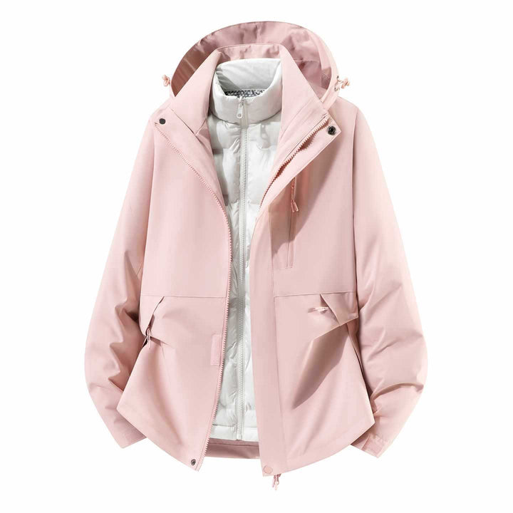 Herren Wasserfeste dreiteilige Winterjacke mit abnehmbarer Daunen-Innenjacke und Kapuze Echo Archiv