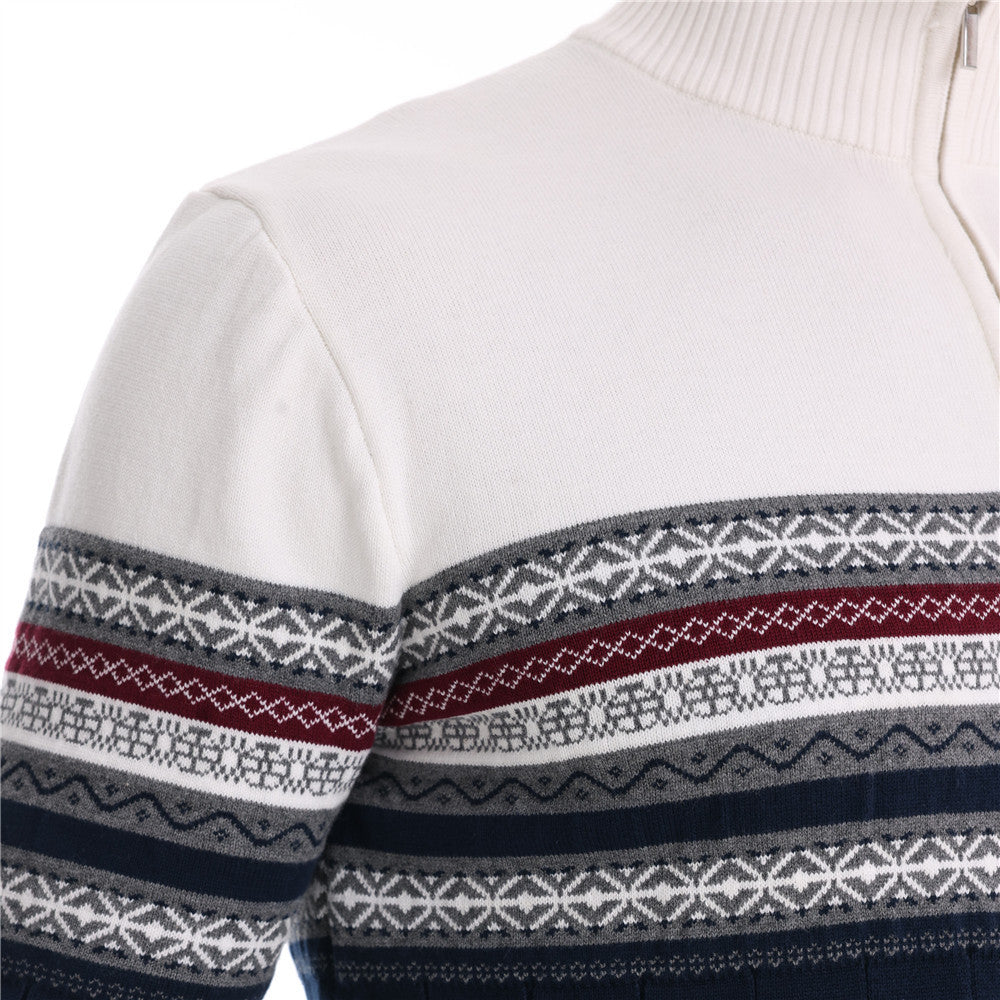 Herren modischer Pullover mit Reißverschluss und strukturiertem Design Echoarchiv