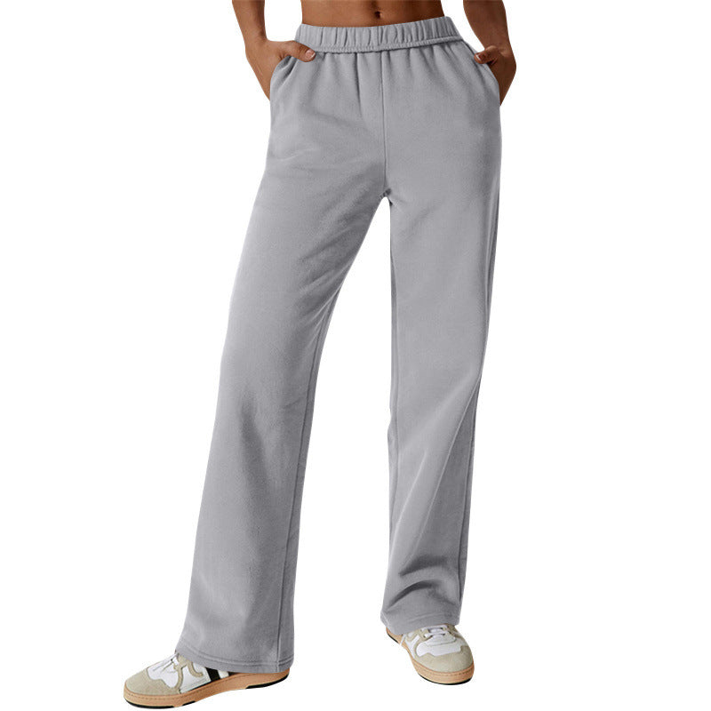 Damen nan weite hochgeschnittene Jogginghose aus weichem Sweat mit elastischem Bund und Eingrifftaschen Echo Archiv
