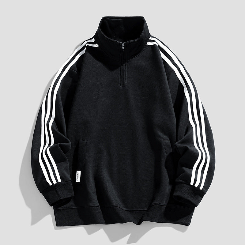 Herren sportlicher Zip-Pullover mit innovativen Seitentaschen Echoarchiv
