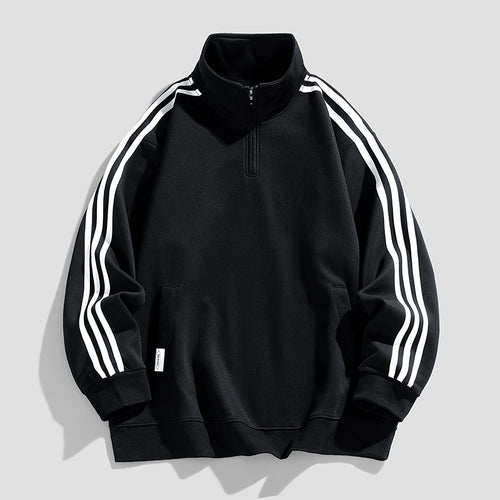 Herren sportlicher Zip-Pullover mit innovativen Seitentaschen Echoarchiv