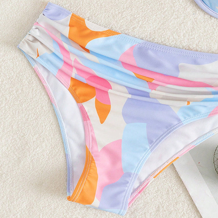 Damen Triangel-Bikini mit asymmetrischem Design und hohem Taillenbund Echo Archiv