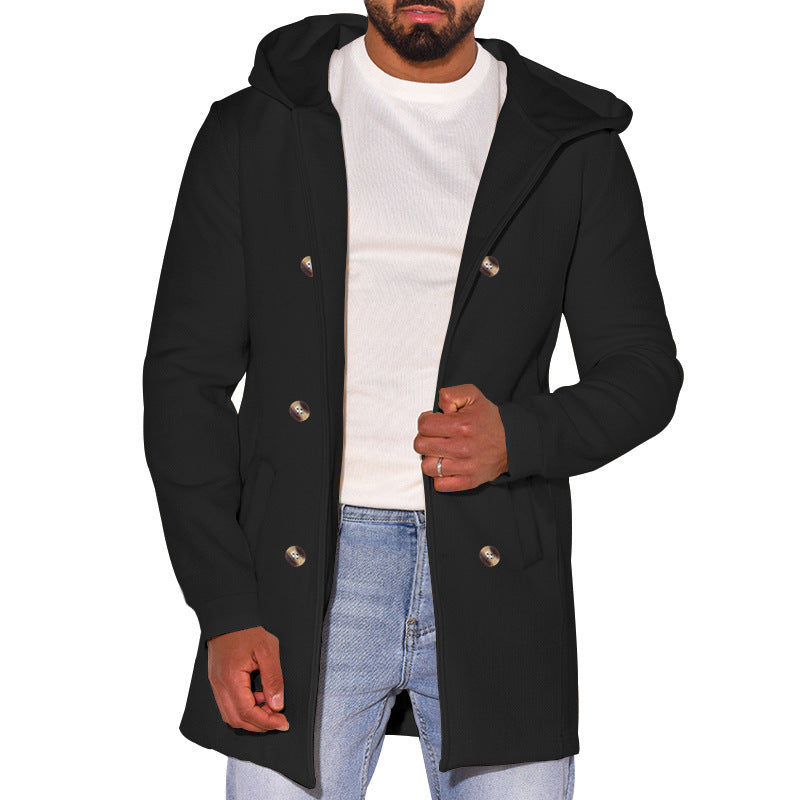 Herren modische Parkajacke mit praktischen Taschen und Kapuze Echoarchiv