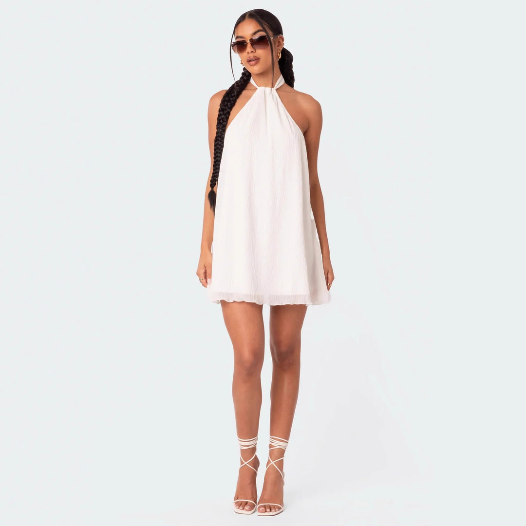 Damen Freizeitkleid mit Halterneck und fließendem Schnitt Echo Archiv