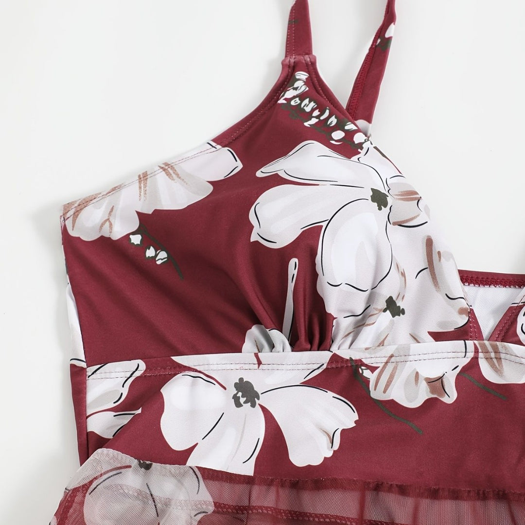Damen Strandkleid mit floralem Überwurf Echo Archiv