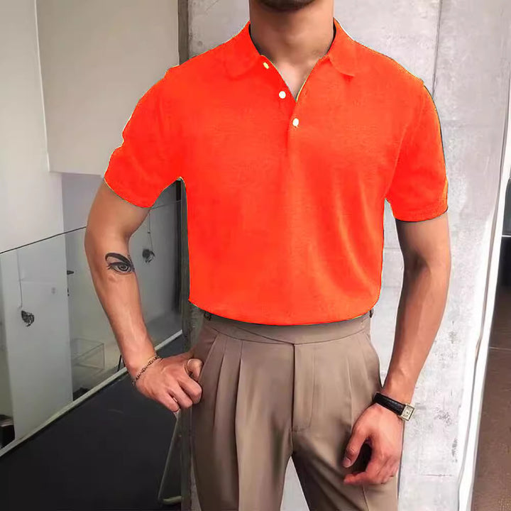 Herren Polo-Shirt mit hochwertigem Baumwollmix und modischem Stehkragen Echoarchiv