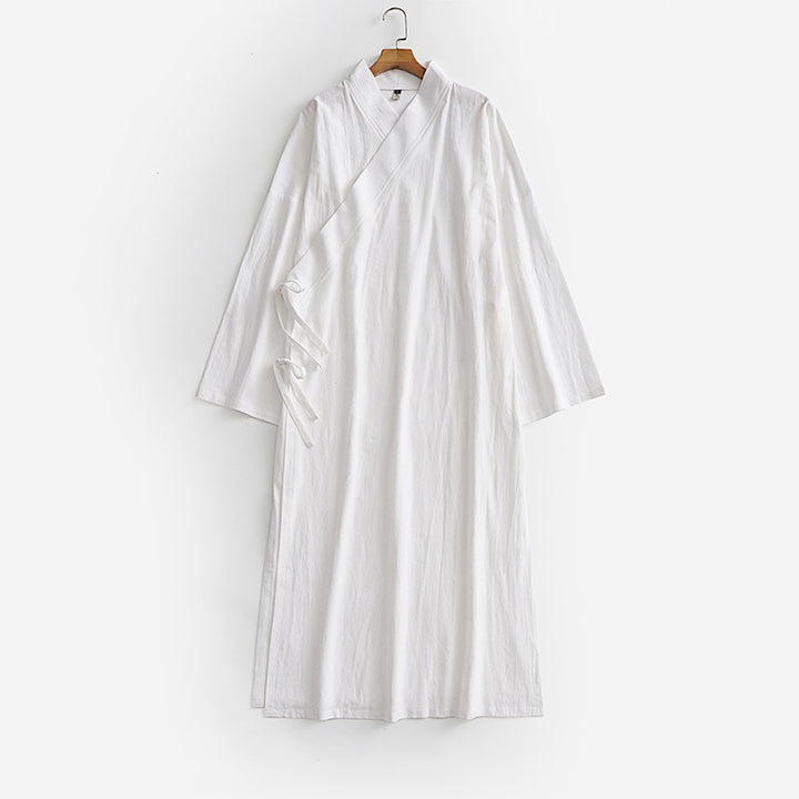 Unisex Langer Kimono-Mantel mit Bindeband, weitem Schnitt und minimalistischer Silhouette Echoarchiv