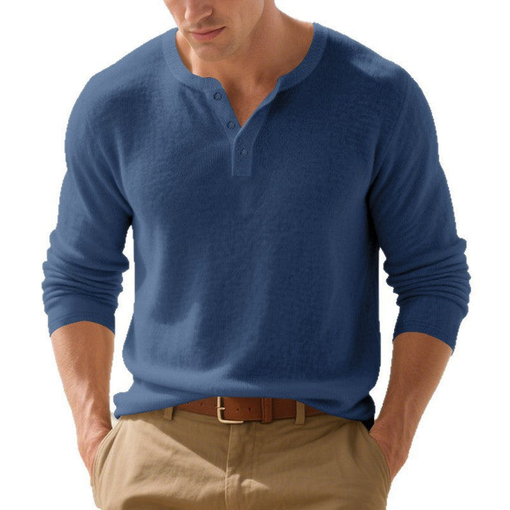 Herren Langarmshirt mit Knopfleiste Echoarchiv