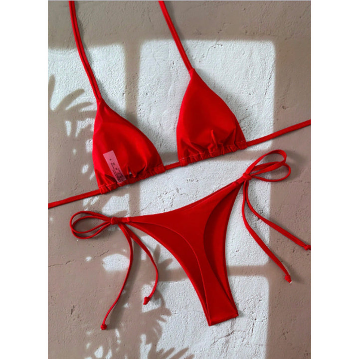 Damen Triangel-Bikini mit verstellbaren Schnürdetails Echo Archiv