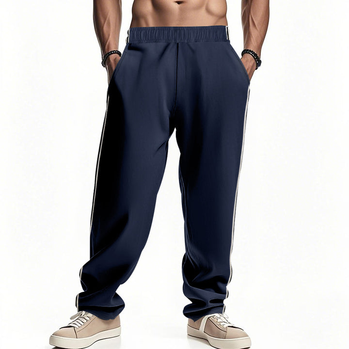 Herren Sportliche Freizeithose mit seitlichen Streifen und elastischem Bund Echoarchiv