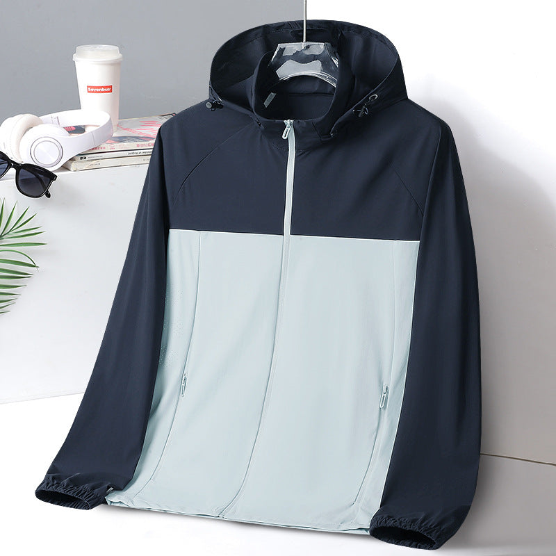 Damen Ultraleichte UV‑Schutz Windjacke mit Kapuze und Belüftungsperforation Echoarchiv