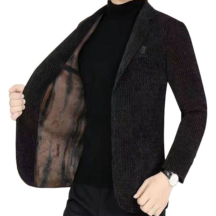 Herren Strukturierter Jersey-Sakko mit leichtem Innenfutter und schmaler Silhouette – Tianoro