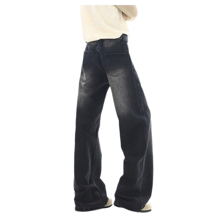 Damen Hochtaillierte Weite Jeans Echoarchiv