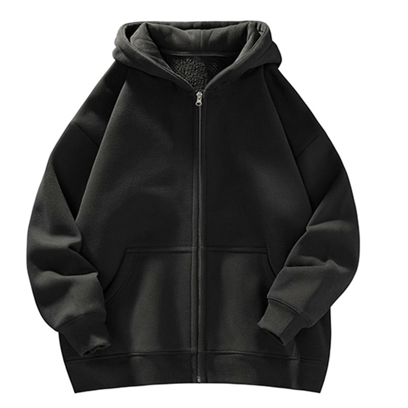 Unisex Oversize-Kapuzenjacke mit durchgehendem Reißverschluss, Teddyfutter und Känguru-Taschen Echo Archiv