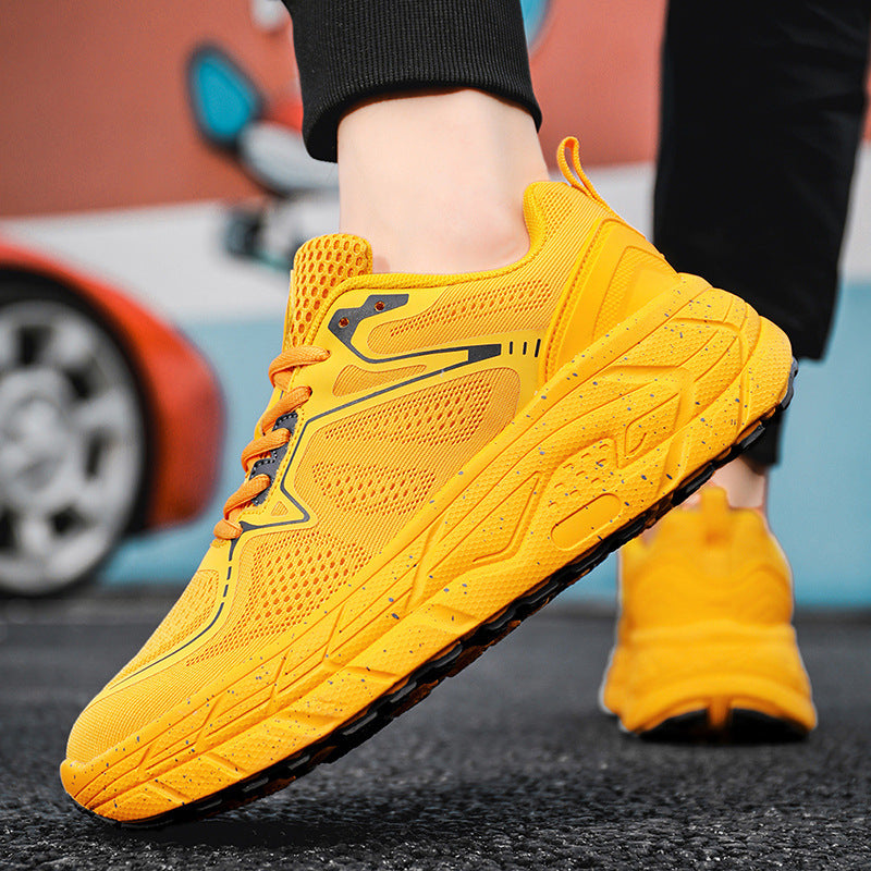 Unisex gedämpfter Plateausneaker mit atmungsaktivem Strickoberteil und gepolsterter Hohlkammersohle – Norré