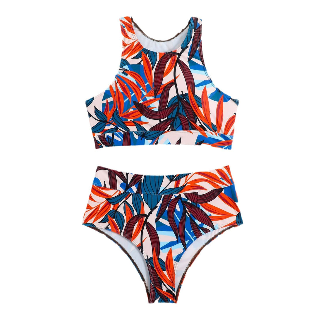 Damen Sport-Bikini-Set mit hohem Bund und Racerback Echo Archiv